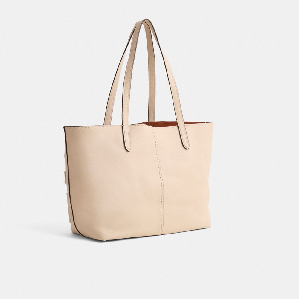 COACH®,Reloved North Tote Bag 32,Cream,Angle View