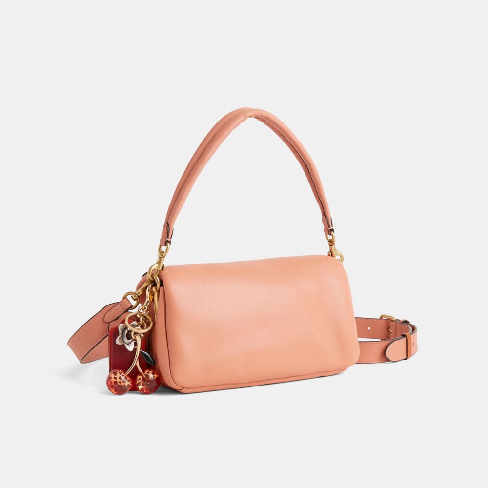 COACH®,Upcrafted Pillow Tabby Shoulder Bag 26,Coral,Angle View