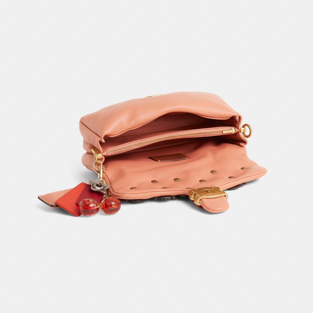 COACH®,Upcrafted Pillow Tabby Shoulder Bag 26,Coral,Inside View,Top View