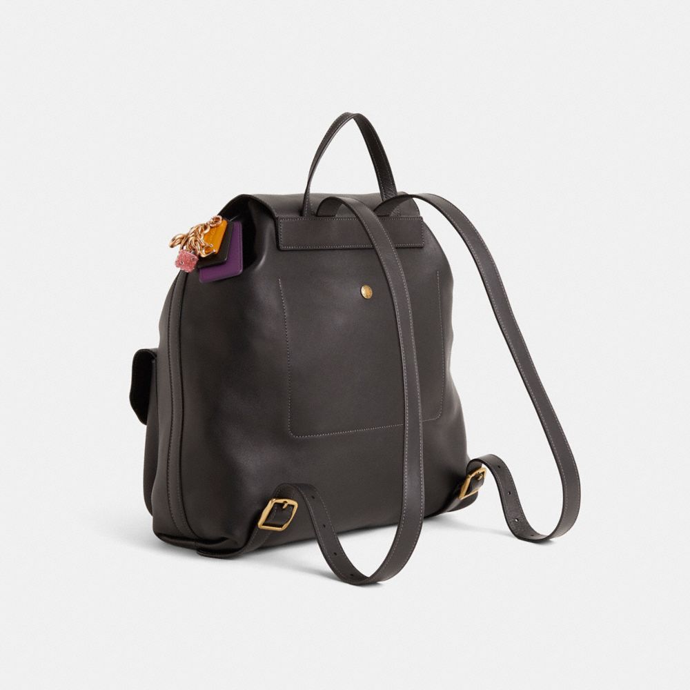 COACH®,Upcrafted Crosby Backpack,Black,Angle View