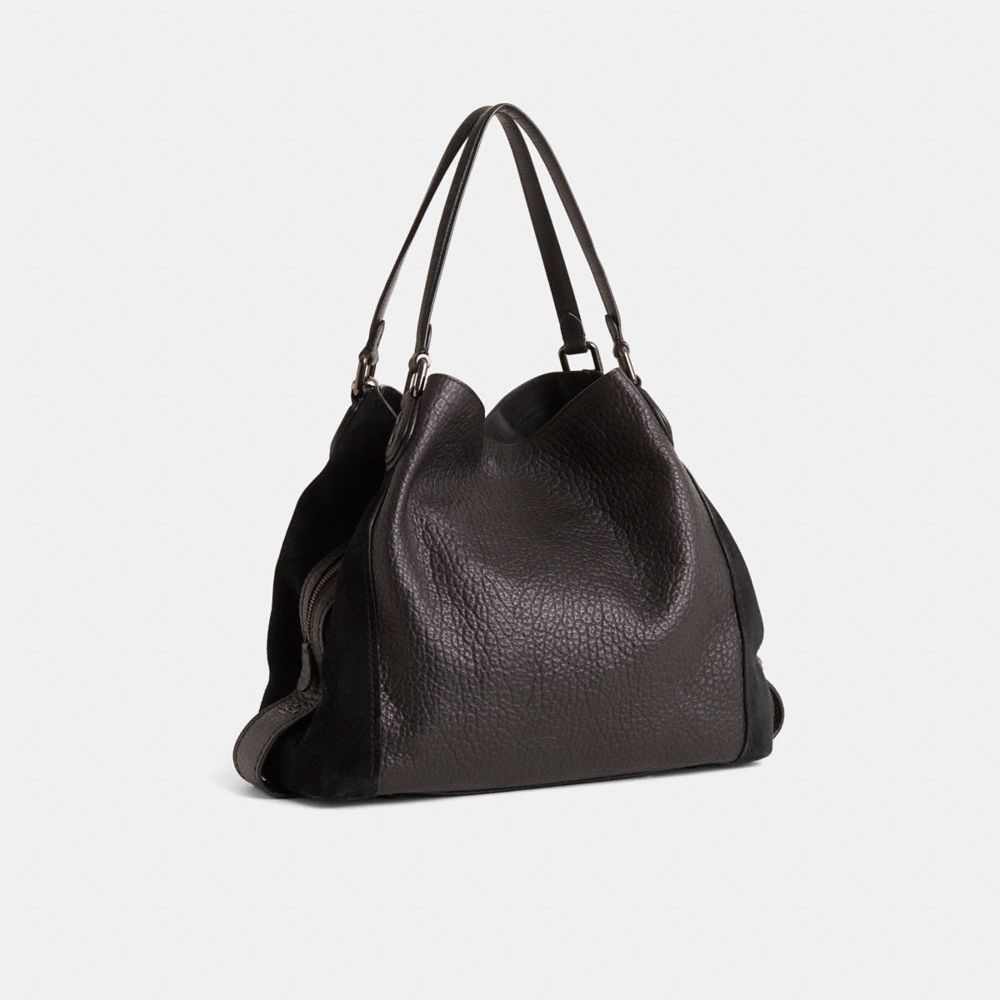 COACH®,Reloved Edie Shoulder Bag 42,Black,Angle View
