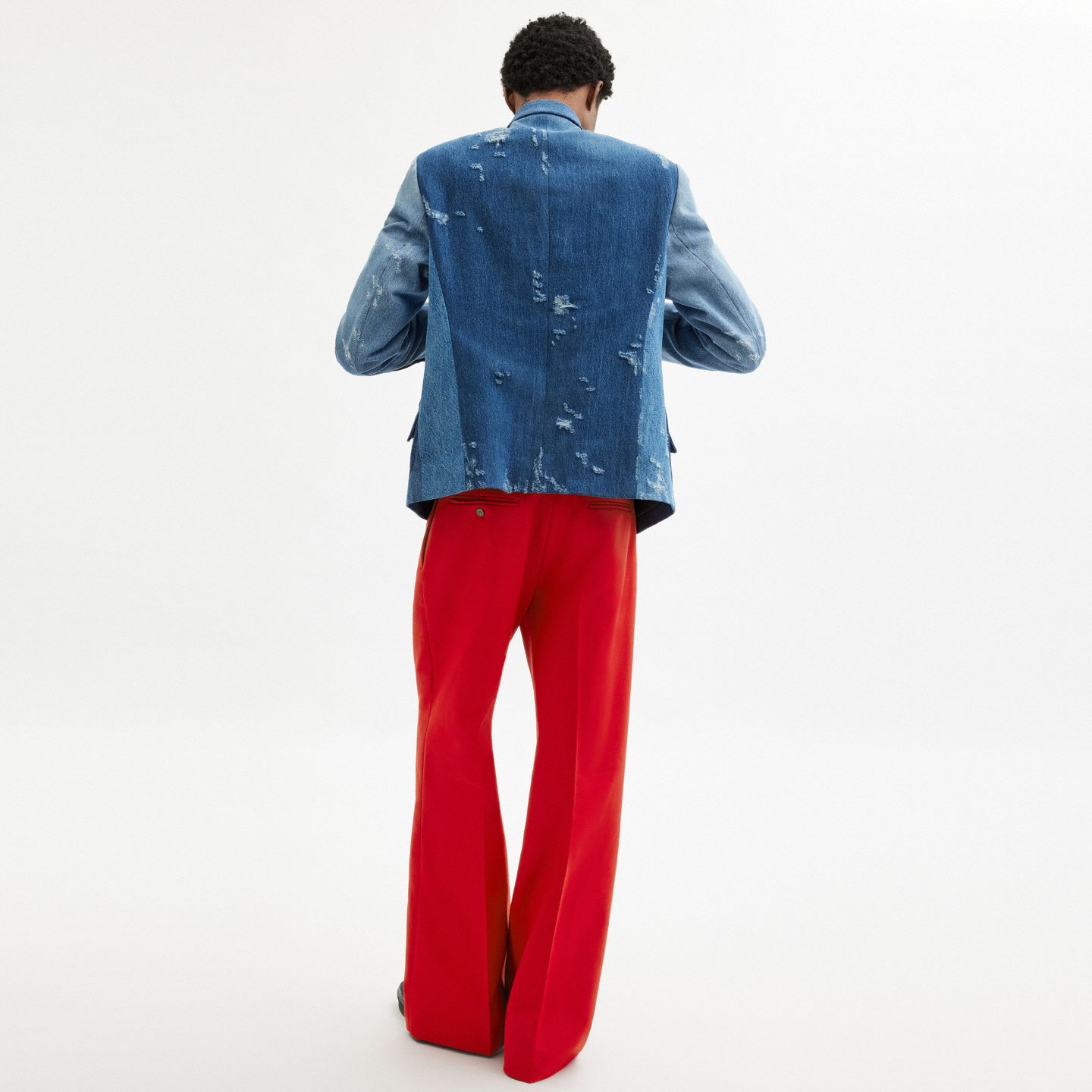 Мужские брюки Coach Solid Flare Trousers, цвет: Винтажный красный — фото 3