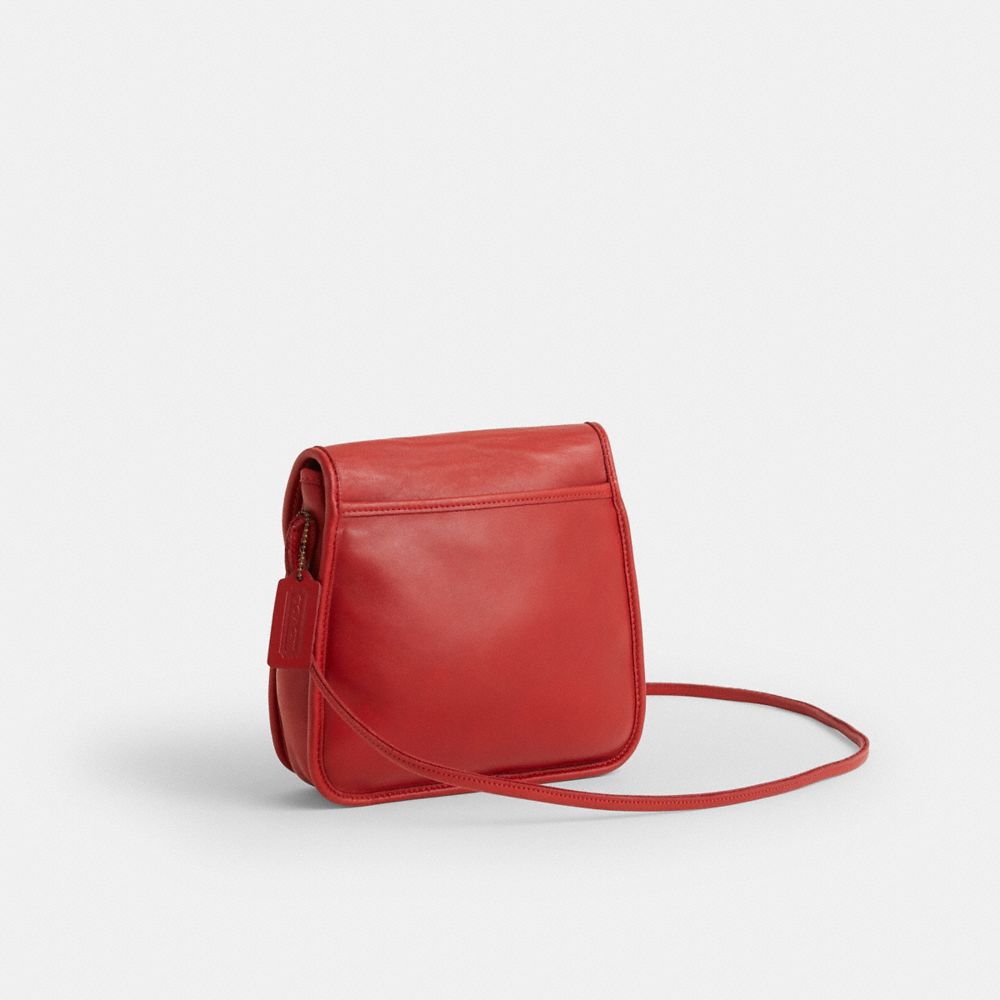 COACH®,Vintage Lindsay Bag,Red,Angle View