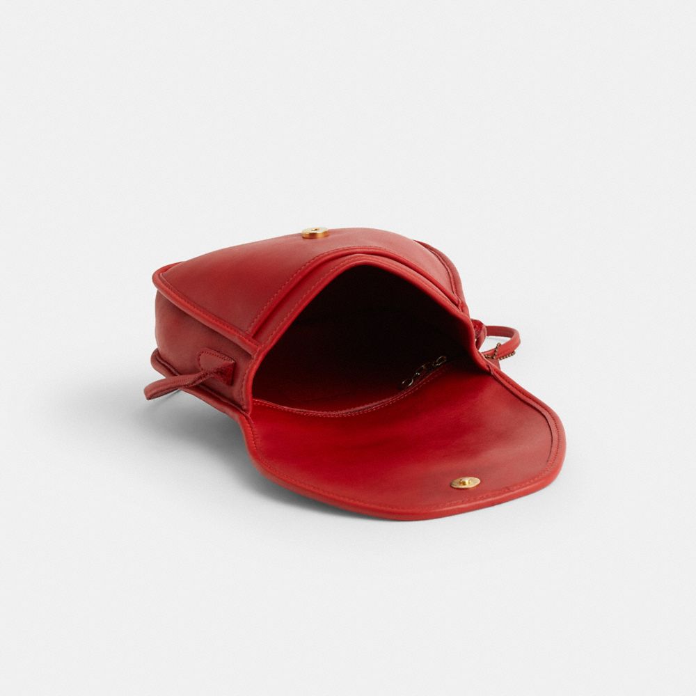 COACH®,Vintage Lindsay Bag,Red,Inside View,Top View