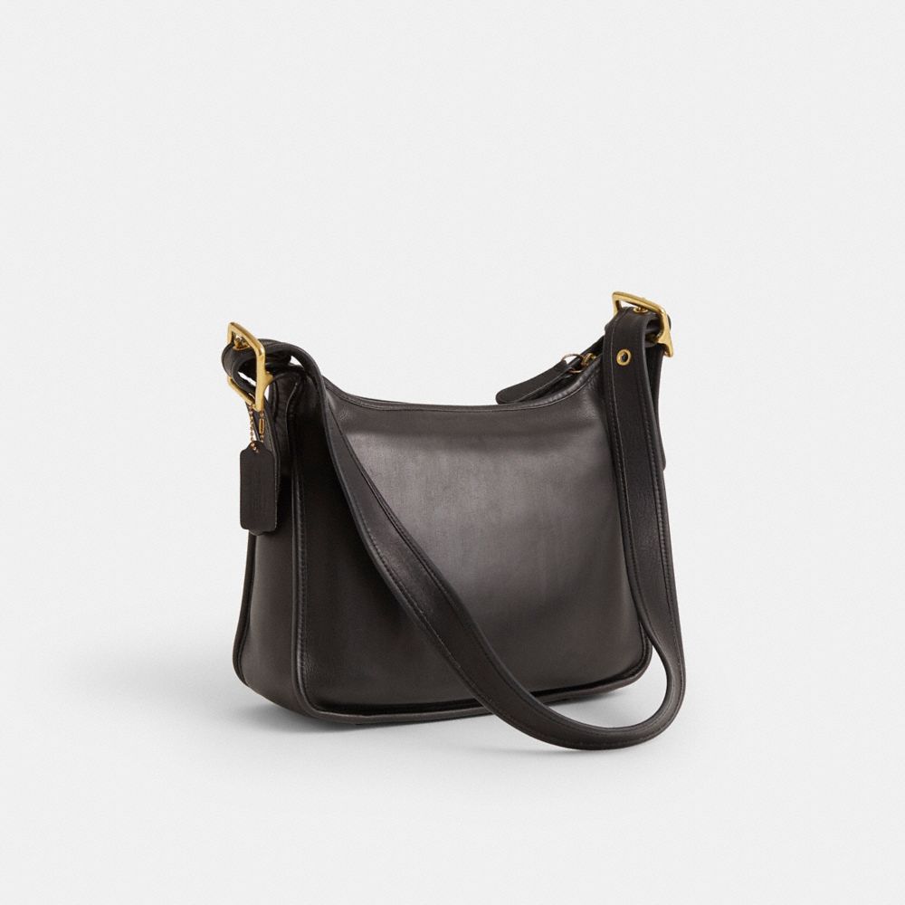 COACH®,Vintage Large Legacy Zip Bag,Black,Angle View