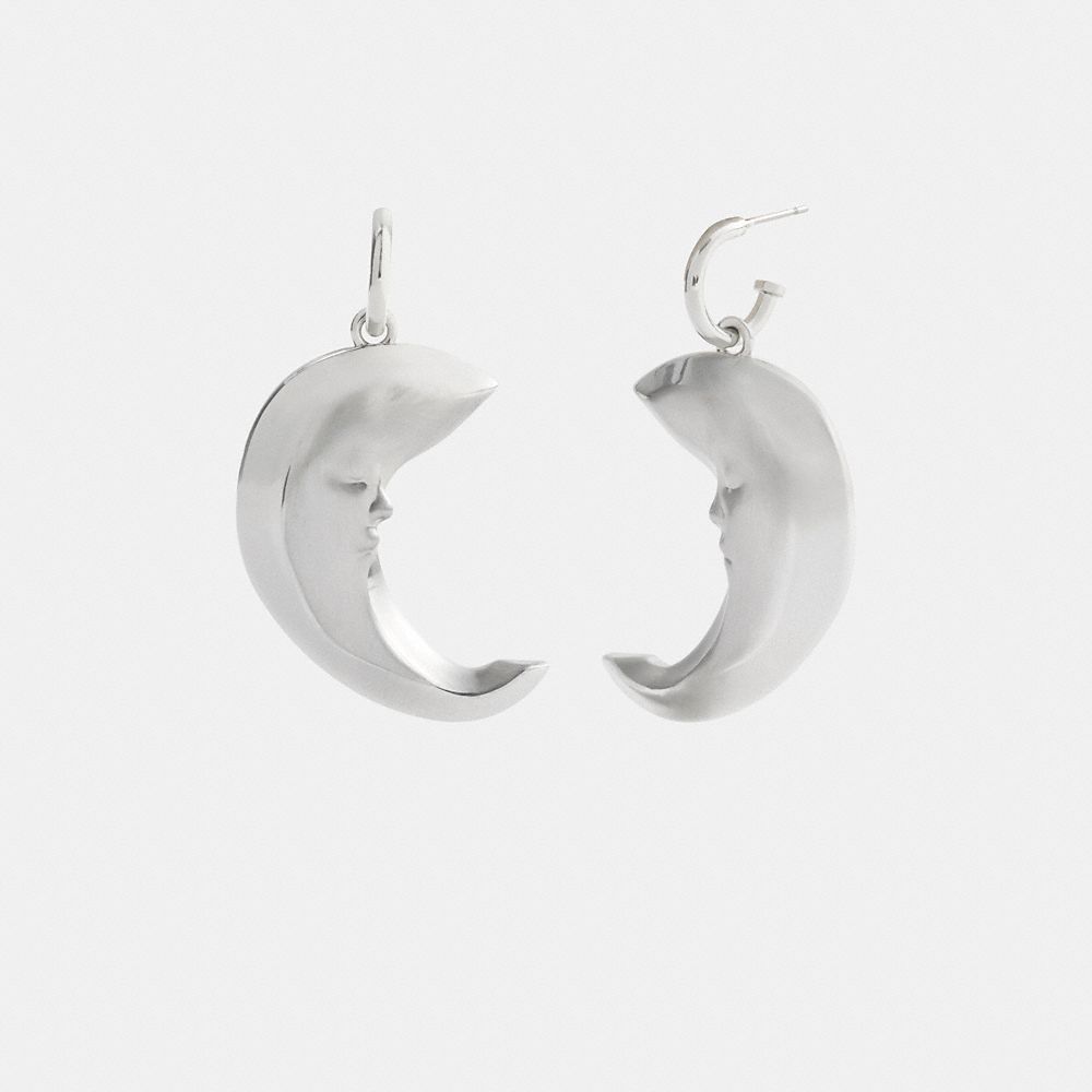 COACH®,Buy Now Moon Earrings,,Front View