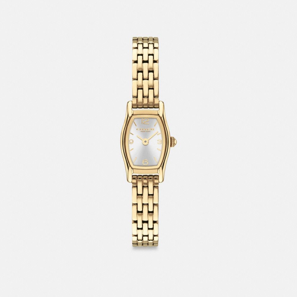 COACH®,Montre Greta, 15,3 mm x 25,6 mm,Or,Front View