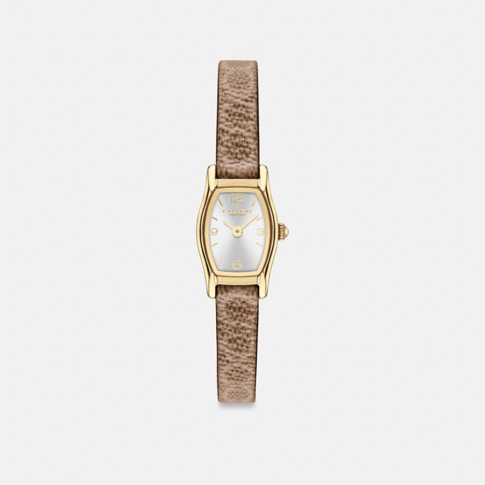 COACH®,Montre Greta, 15,3 mm x 25,6 mm,Havane,Front View