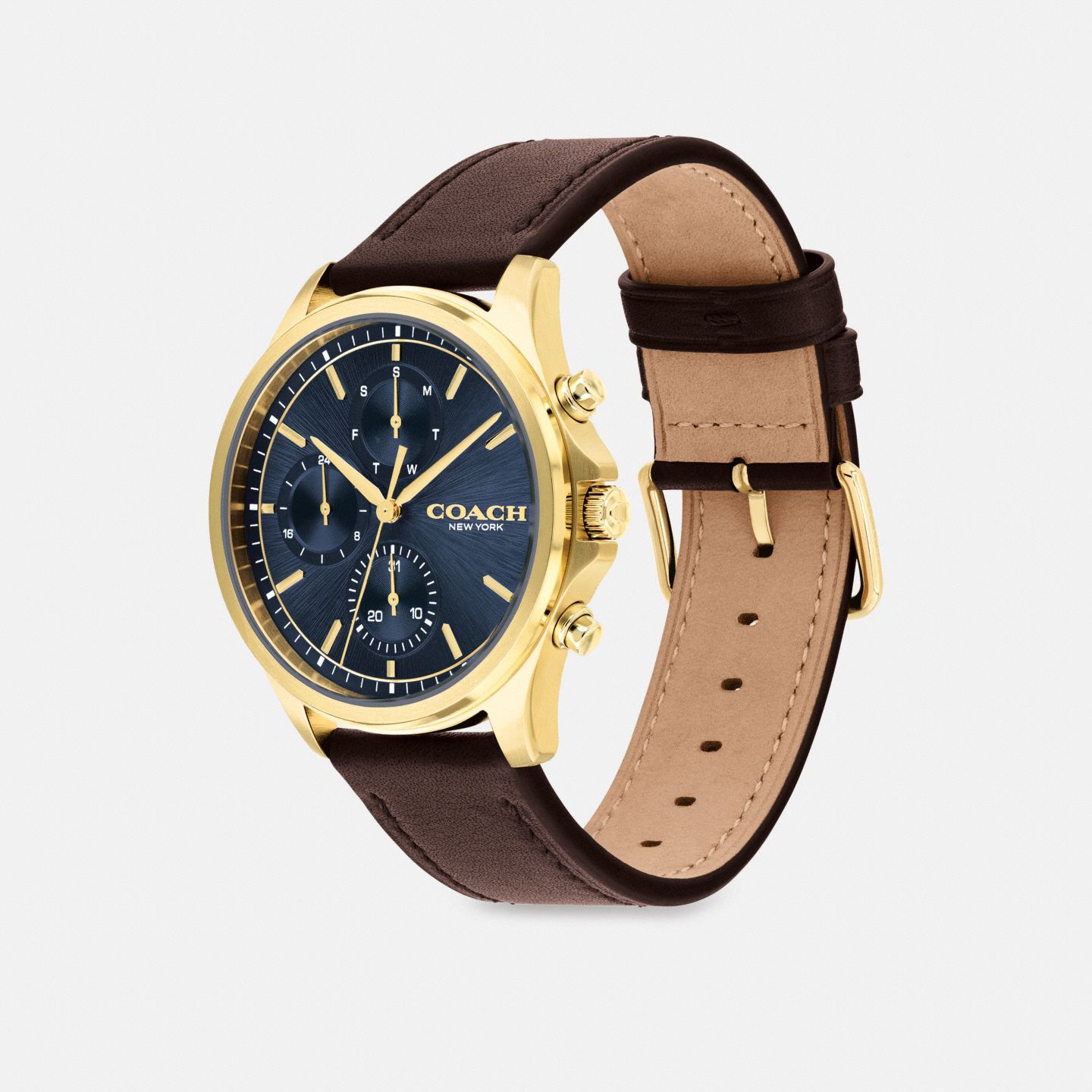 Часы Coach Oliver Watch, 41MM, цвет: Коричневый — фото 2