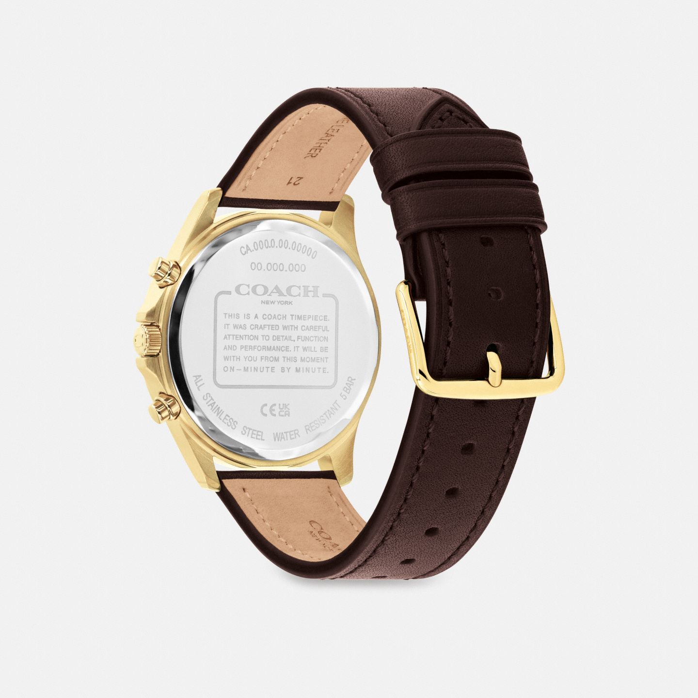 Часы Coach Oliver Watch, 41MM, цвет: Коричневый — фото 3
