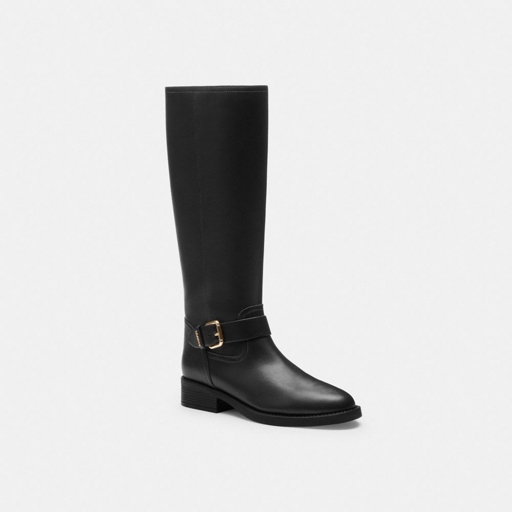 COACH®,Botte d’équitation,Zwart,Front View