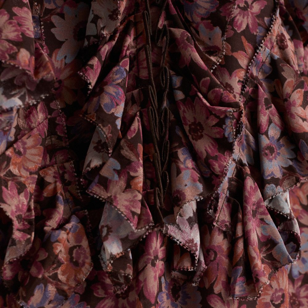 COACH®,Restored Short Glam Rock Prairie Dress With Ruffles,,Scale View