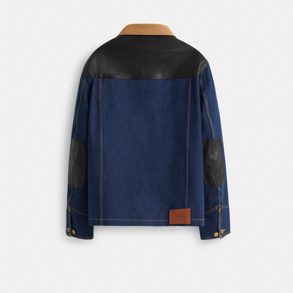 COACH®,Restored Denim Core Coat,,Back View