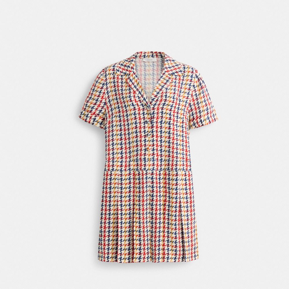 COACH®,Restored Bonnie Cashin Plaid Mini Dress,,Front View