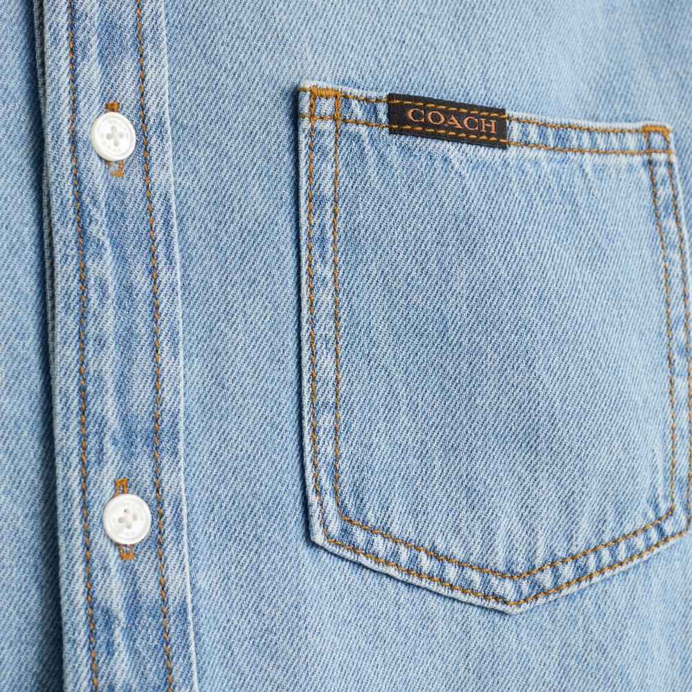 COACH®,Restored Denim Shirt,,Scale View