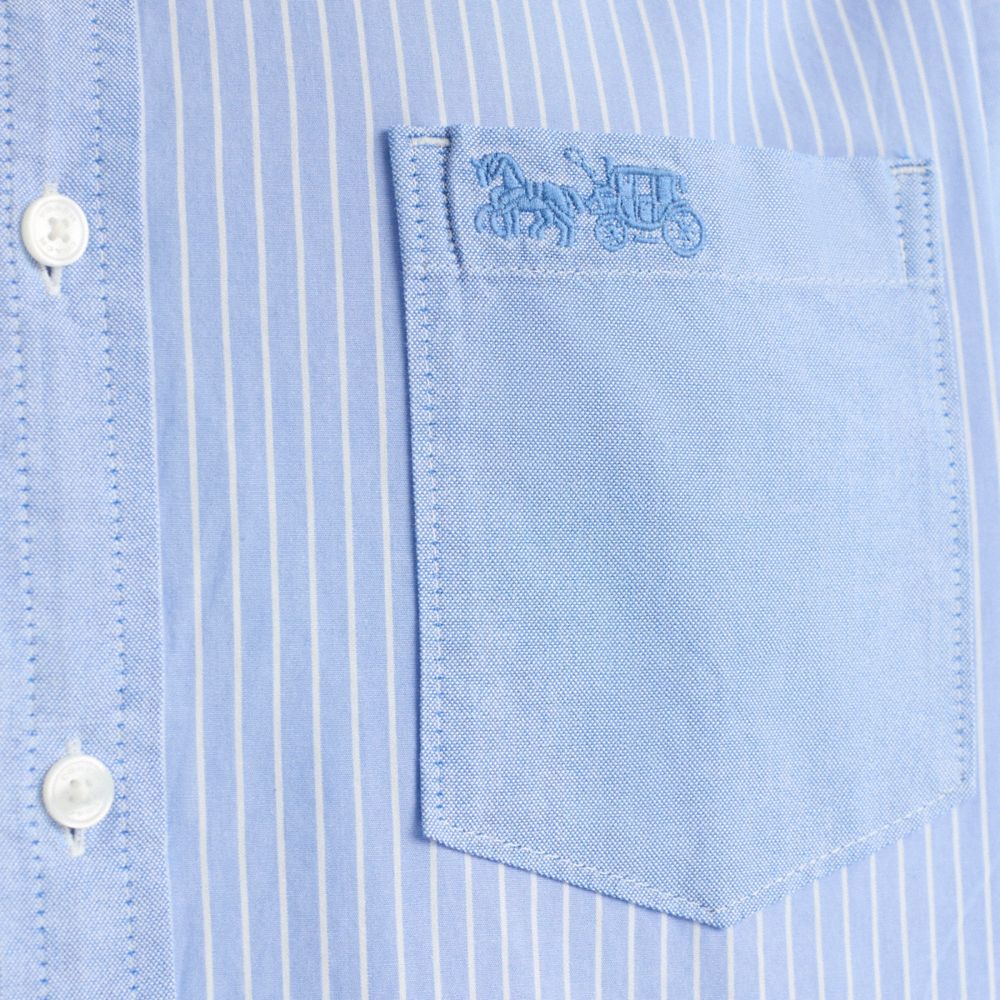 COACH®,Restored Mix Media Shirt,,Scale View