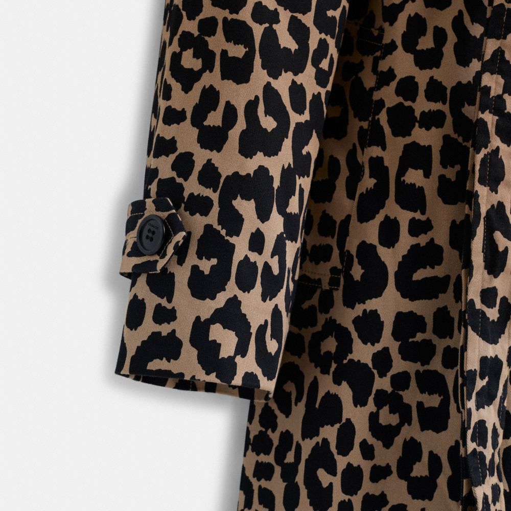 COACH®,Restored Leopard Oversized Trench Coat,,Scale View