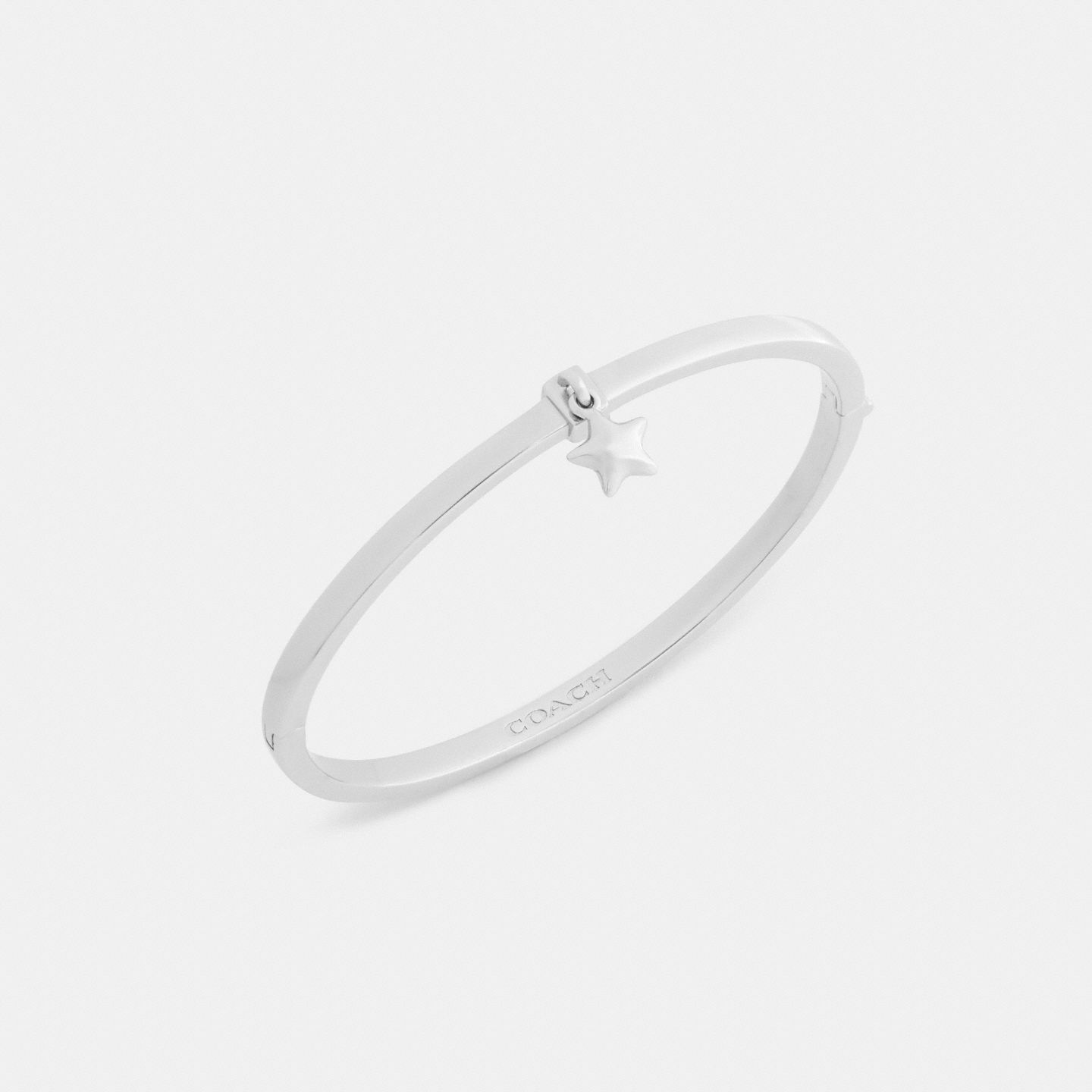 Женский браслет Coach Star Charm Thin Hinged, цвет: Серебряный — фото 2