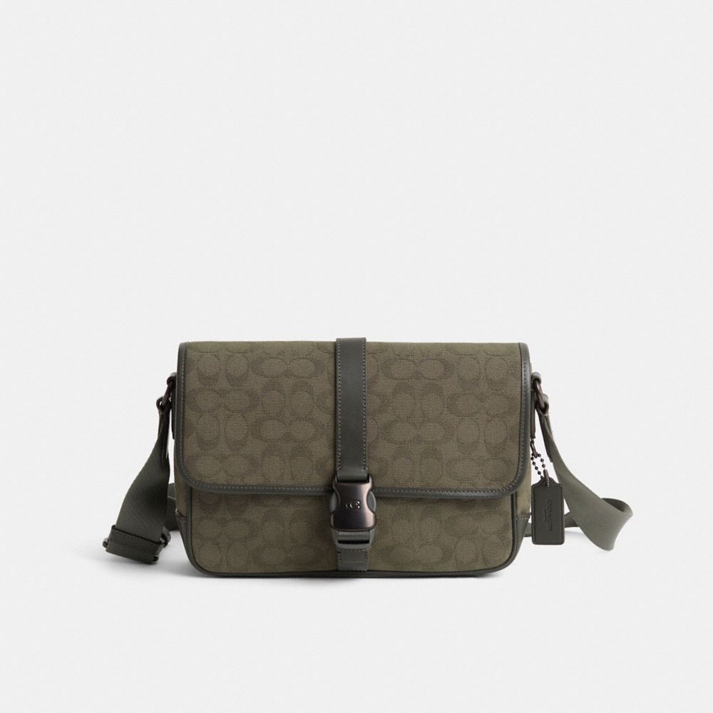 Restored League Messenger Bag In Signature Canvas Jacquard