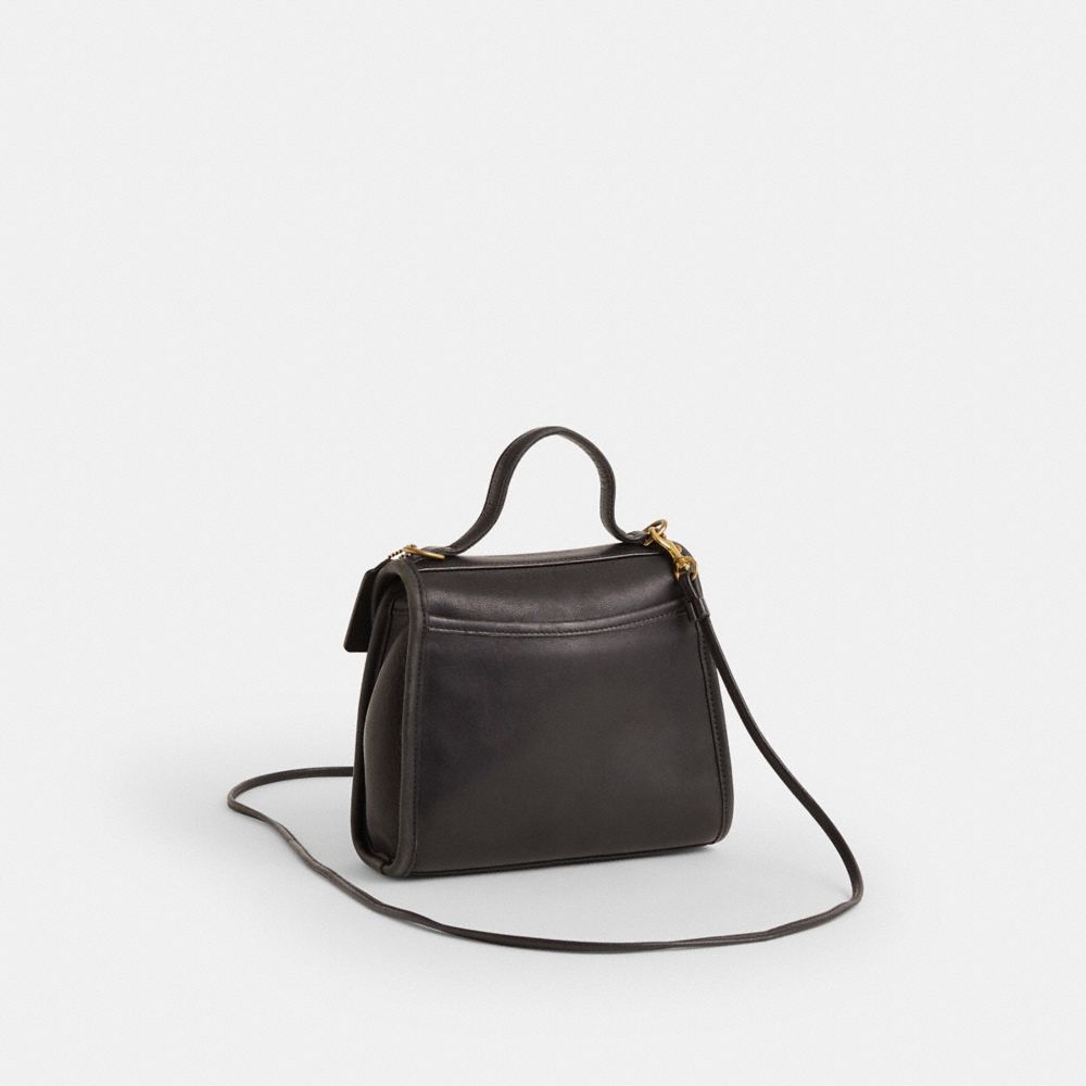 COACH®,Vintage Regina Bag,Black,Angle View