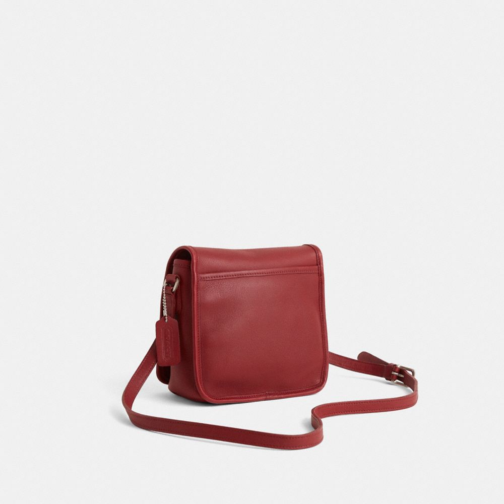 COACH®,Vintage Classic Companion Flap,Red,Angle View