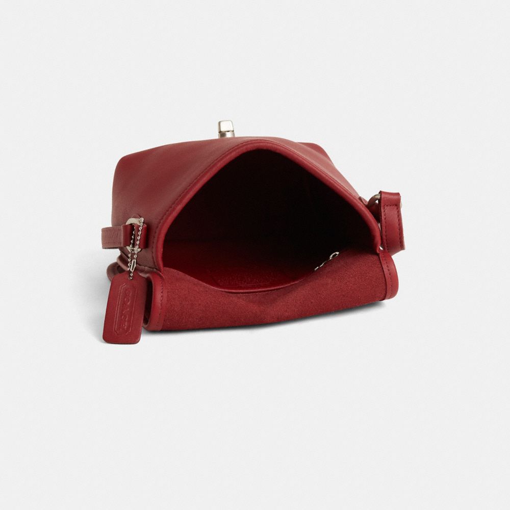 COACH®,Vintage Classic Companion Flap,Red,Inside View,Top View