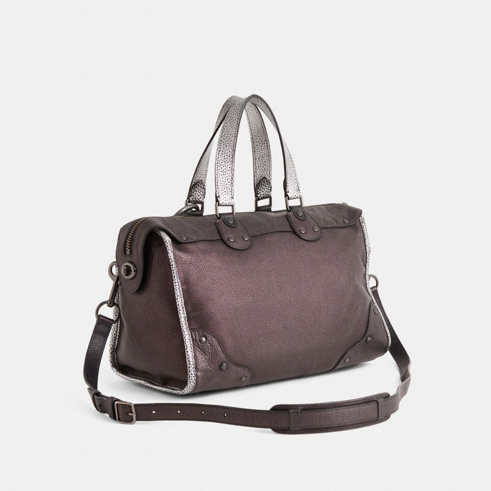 COACH®,Reloved Metallic Two Tone Rhyder Satchel,Bronze,Angle View