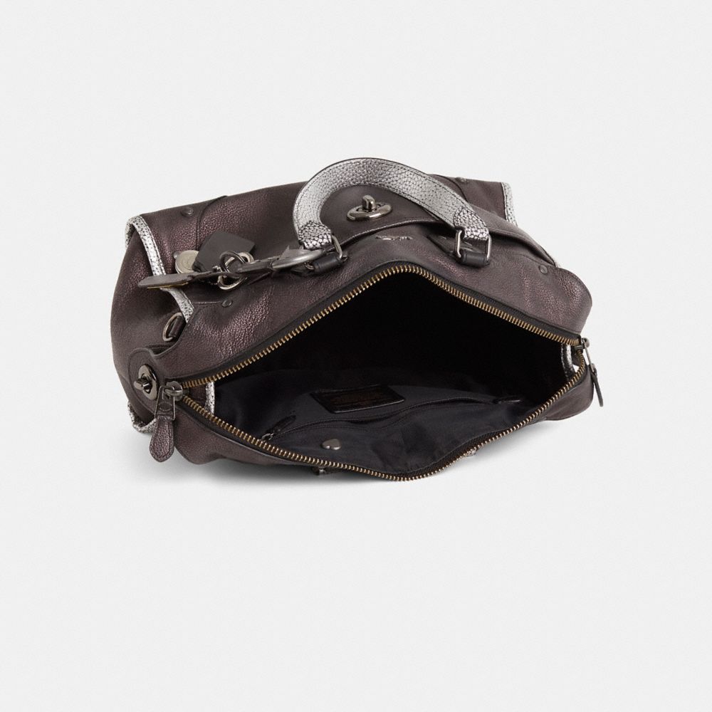 COACH®,Reloved Metallic Two Tone Rhyder Satchel,Bronze,Inside View,Top View