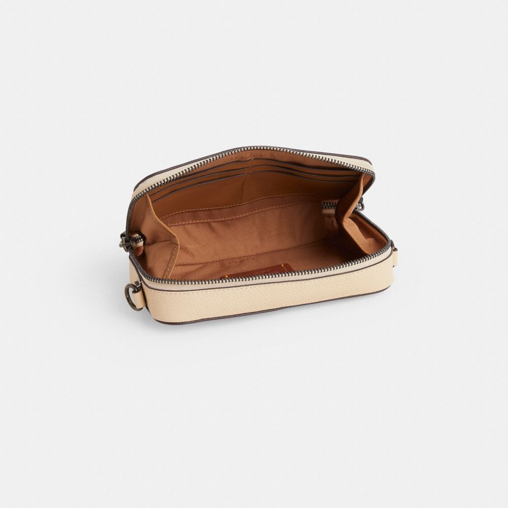 COACH®,Reloved Charter Slim Crossbody Bag,Cream,Inside View,Top View