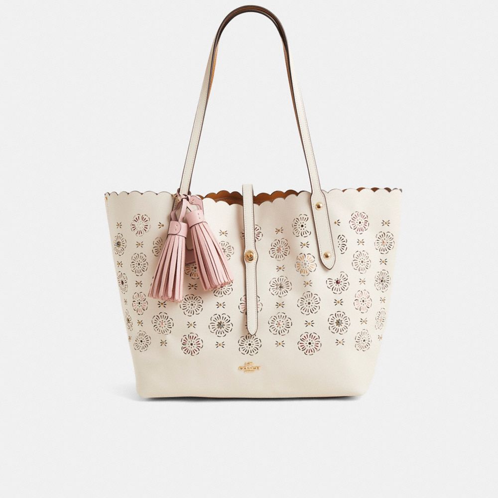 【ロペ】COACH トートバッグ COACH F58294 Zip Top Tote In Signature Canvas Logo Khaki Chalk