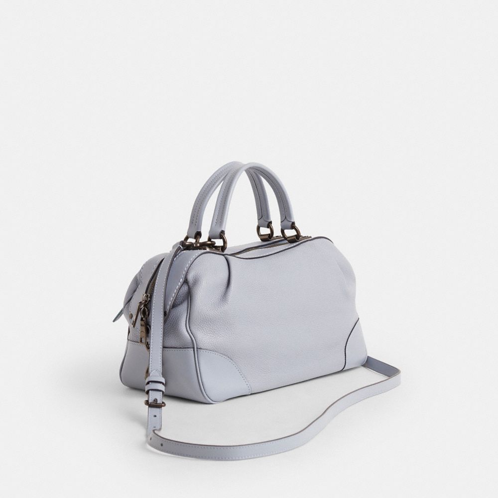 COACH®,Reloved Lane Satchel,Blue,Angle View