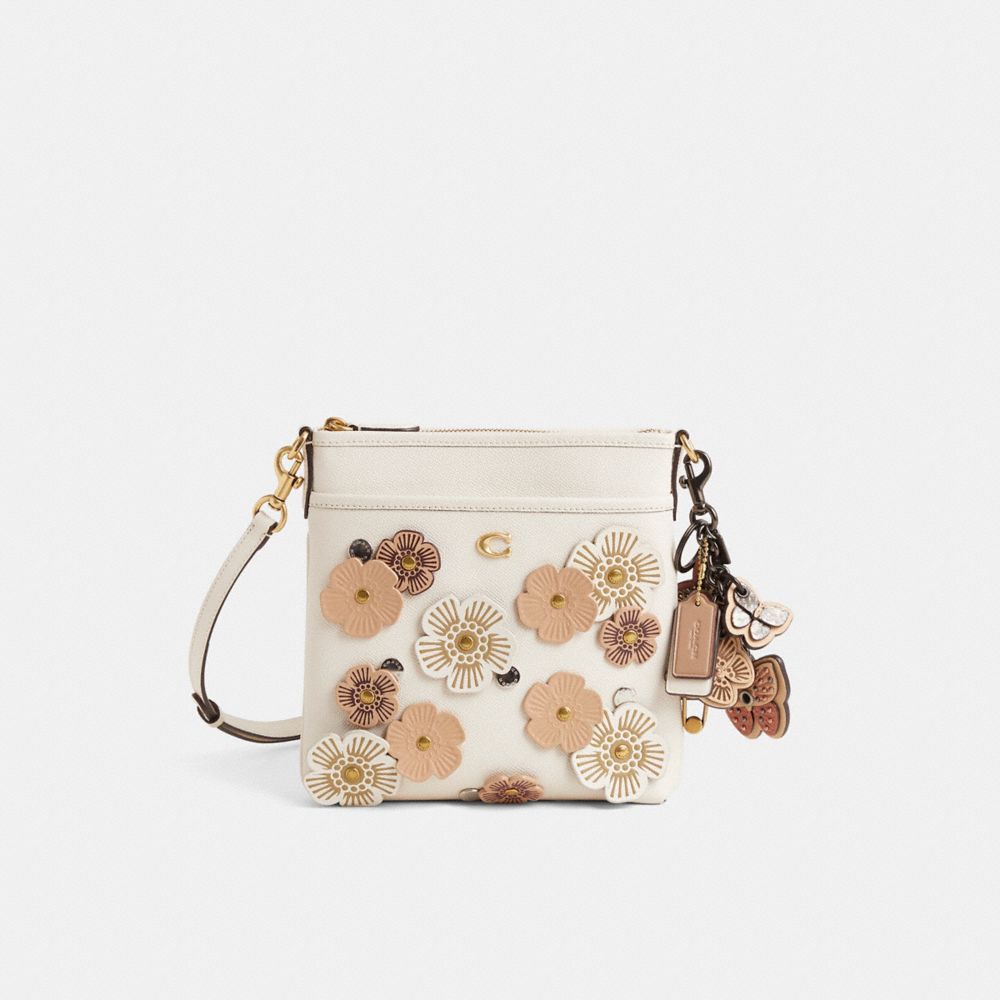 COACH®,Reloved Kitt Messenger Crossbody Bag,Cream,Front View