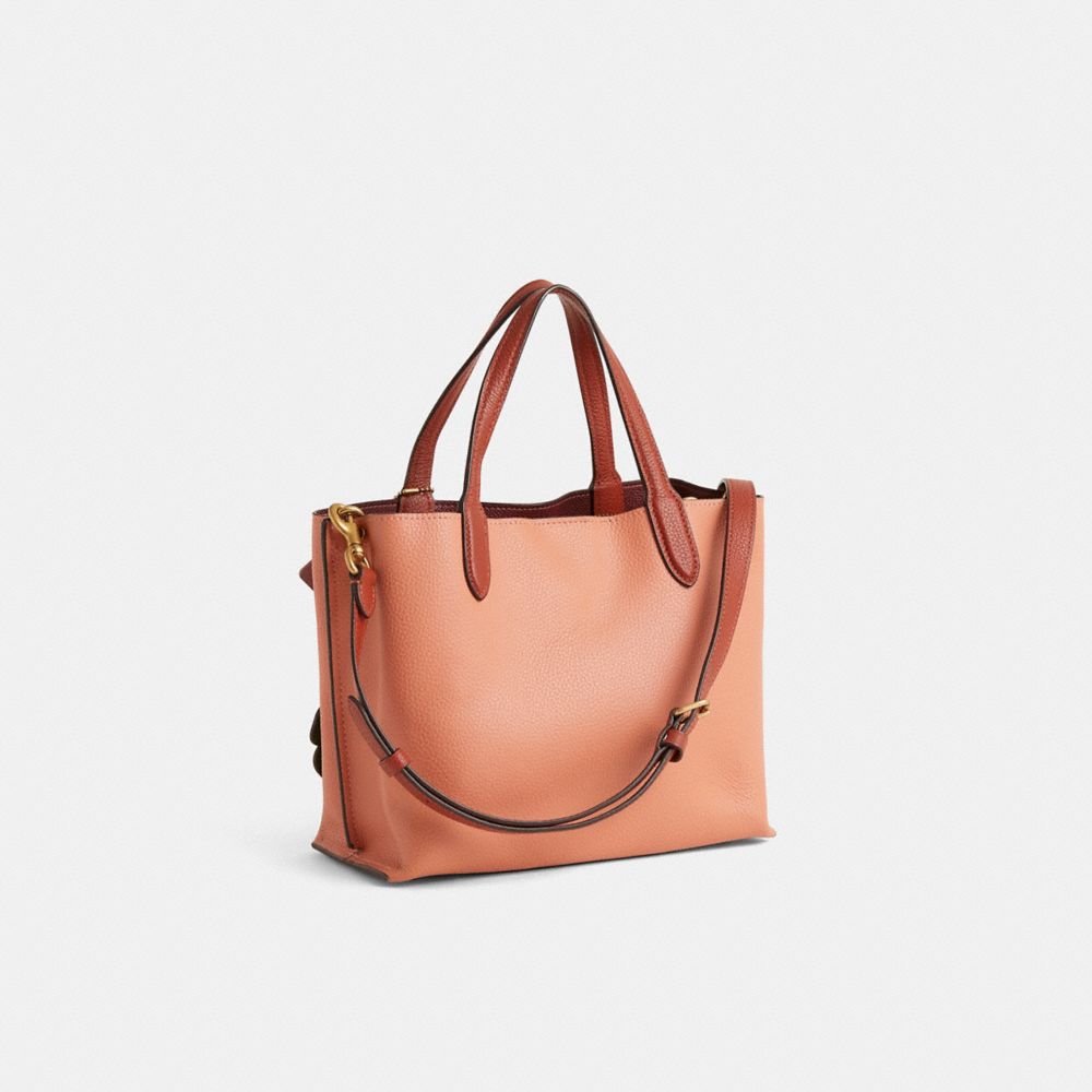 COACH®,Upcrafted Willow Tote Bag 24 In Colorblock,,Angle View