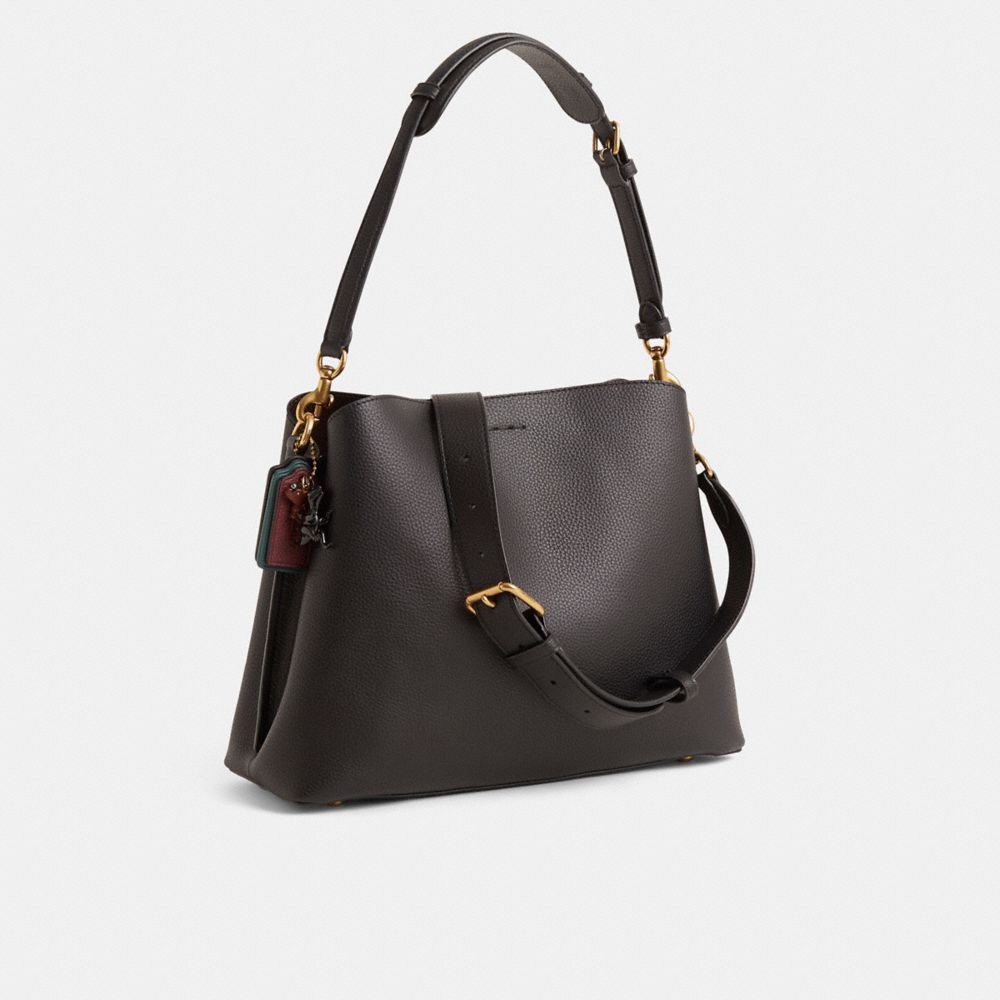 COACH®,Reloved Willow Shoulder Bag,Black,Angle View