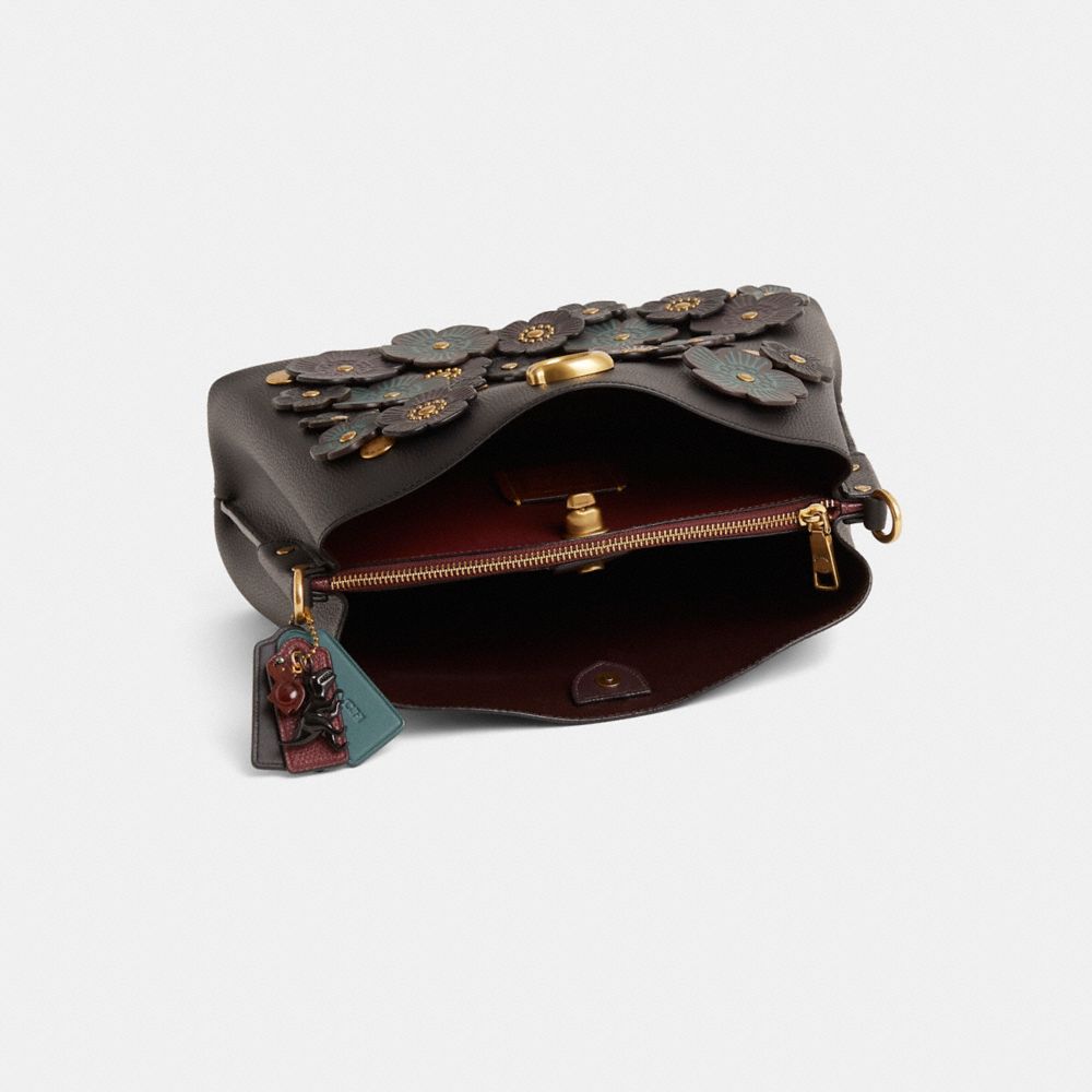 COACH®,Reloved Willow Shoulder Bag,Black,Inside View,Top View
