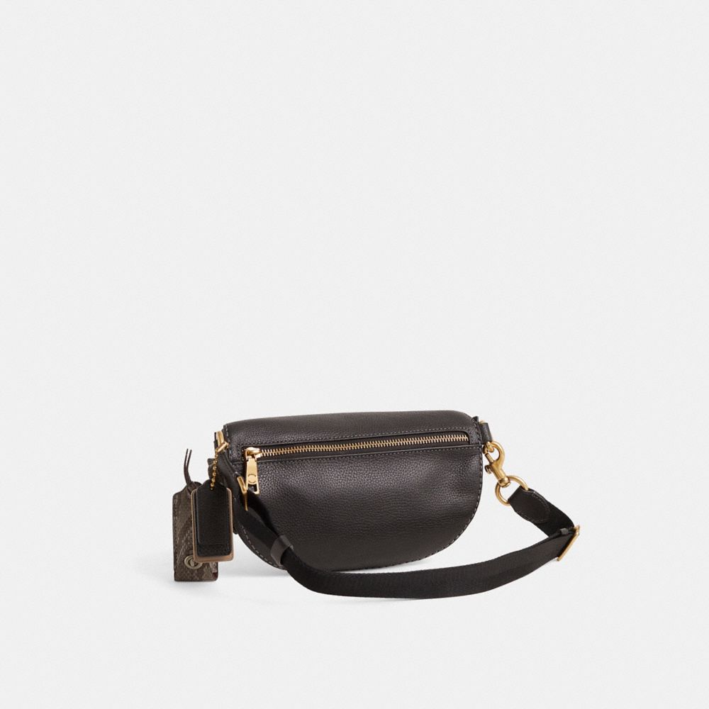 COACH®,Reloved Bethany Belt Bag,Black,Angle View