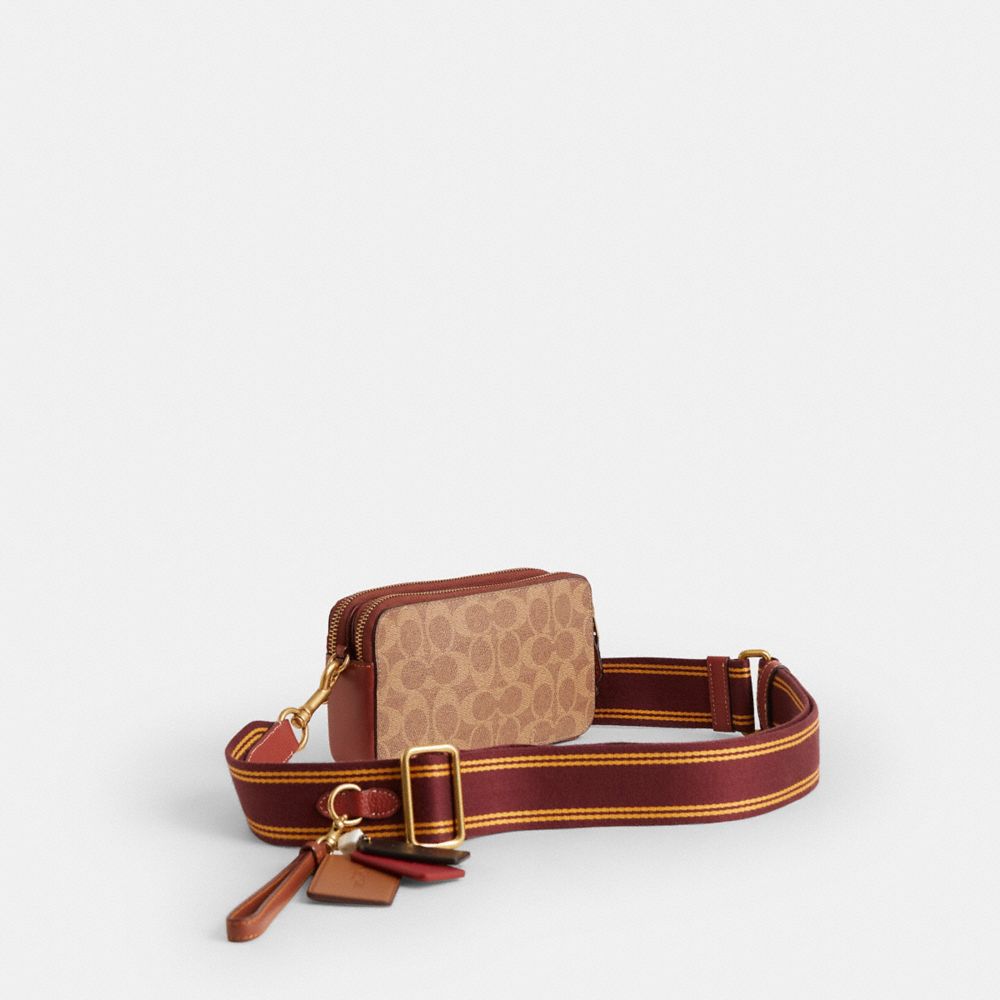 COACH®,Upcrafted Kira Crossbody Bag In Colorblock Signature Canvas,,Angle View