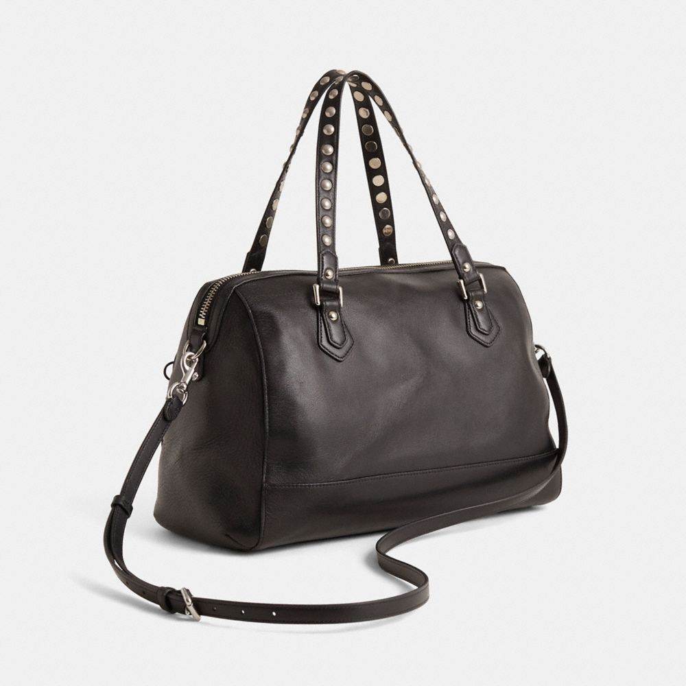 COACH®,Reloved Charlie Satchel,Black,Angle View