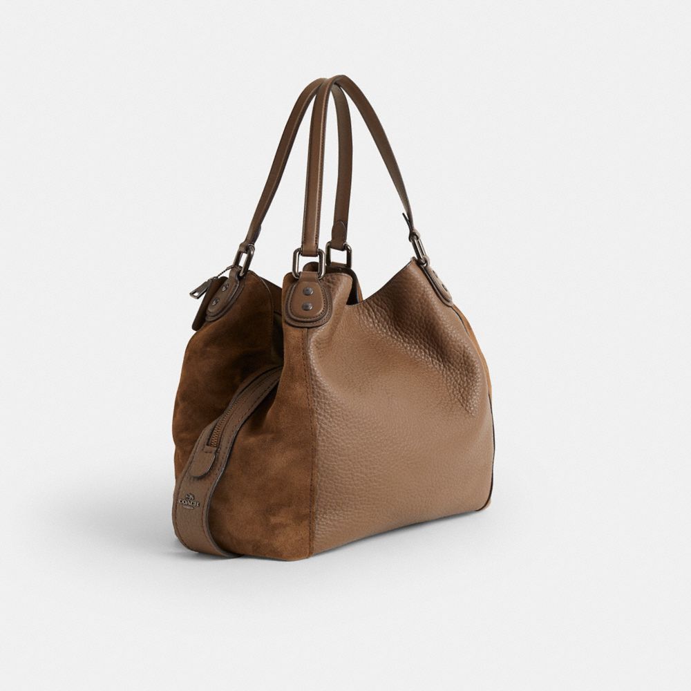 COACH®,Reloved Edie Shoulder Bag 42,Brown,Angle View