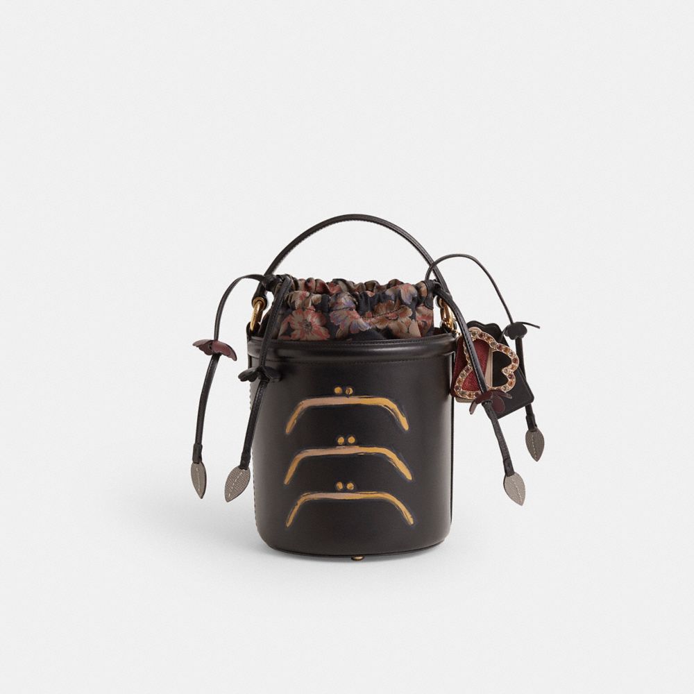 COACH®,Upcrafted Drawstring Bucket Bag,,Front View