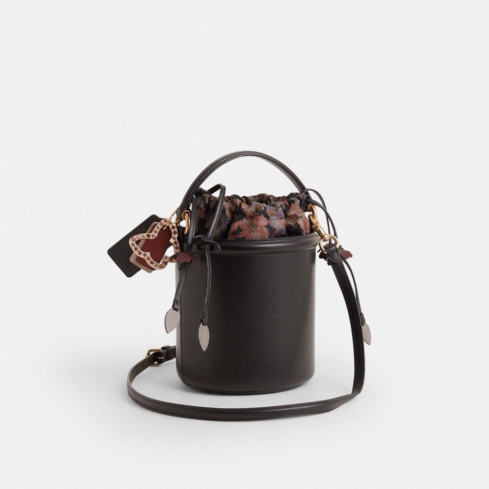 COACH®,Upcrafted Drawstring Bucket Bag,,Angle View
