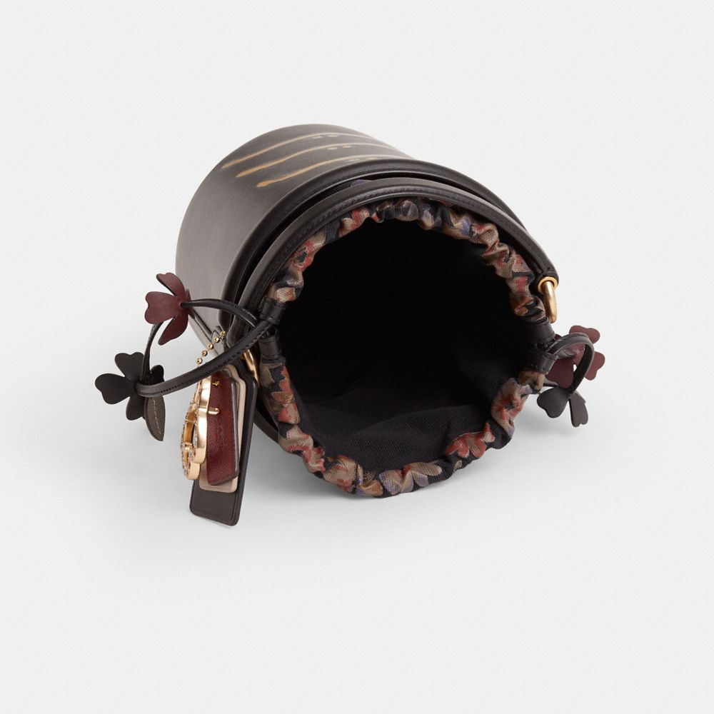 COACH®,Upcrafted Drawstring Bucket Bag,,Inside View,Top View