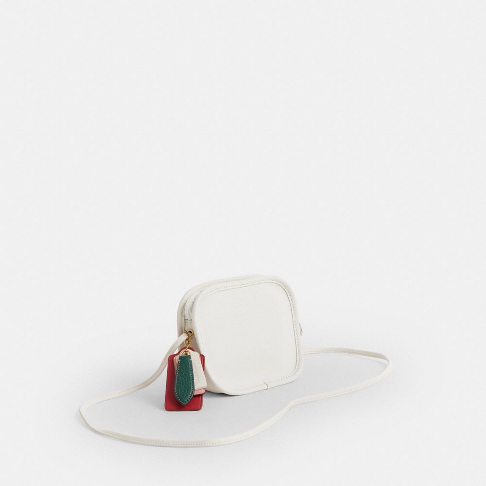 COACH®,Reloved Vintage Hadley Zip Bag,White,Angle View