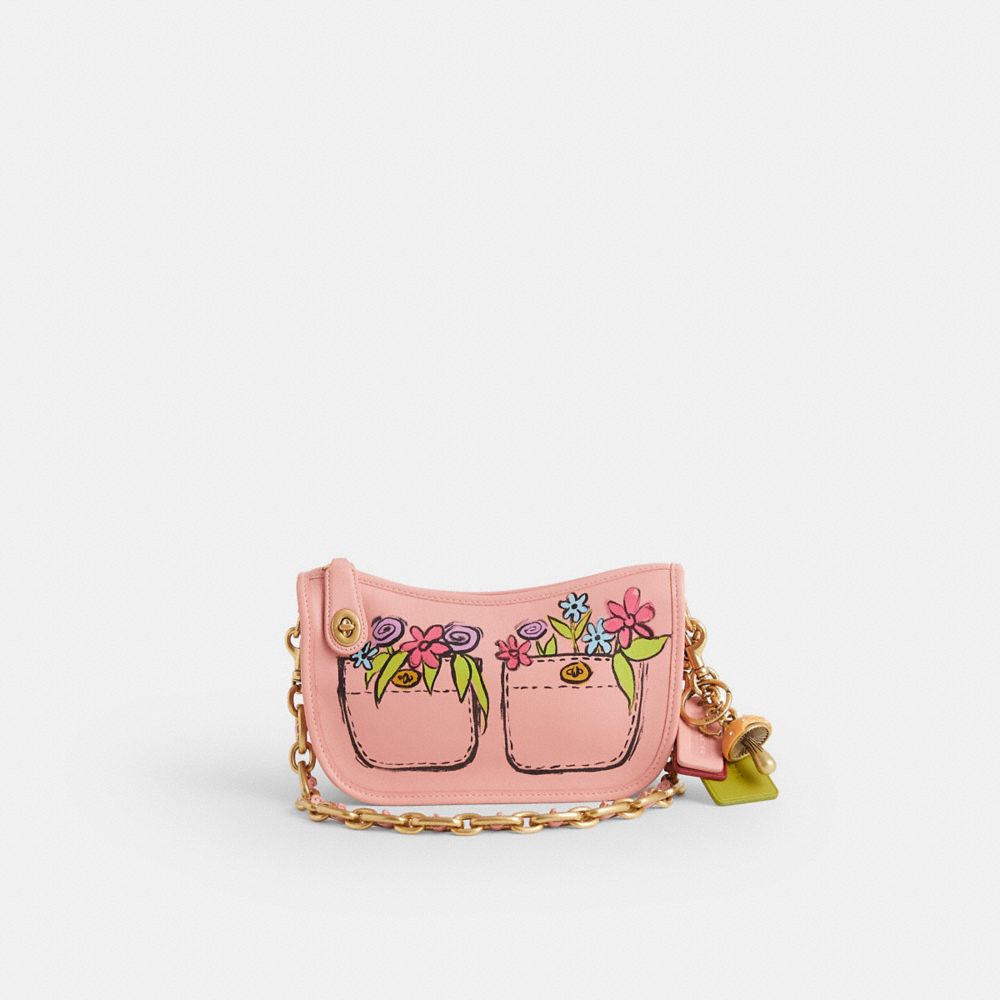 COACH®,Upcrafted Swinger Bag With Chain,,Front View