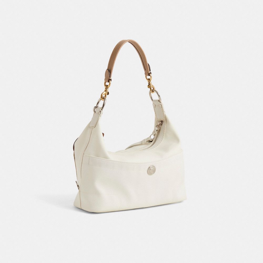 COACH®,Reloved Vintage Hamptons Weekend Small Hobo,White,Angle View