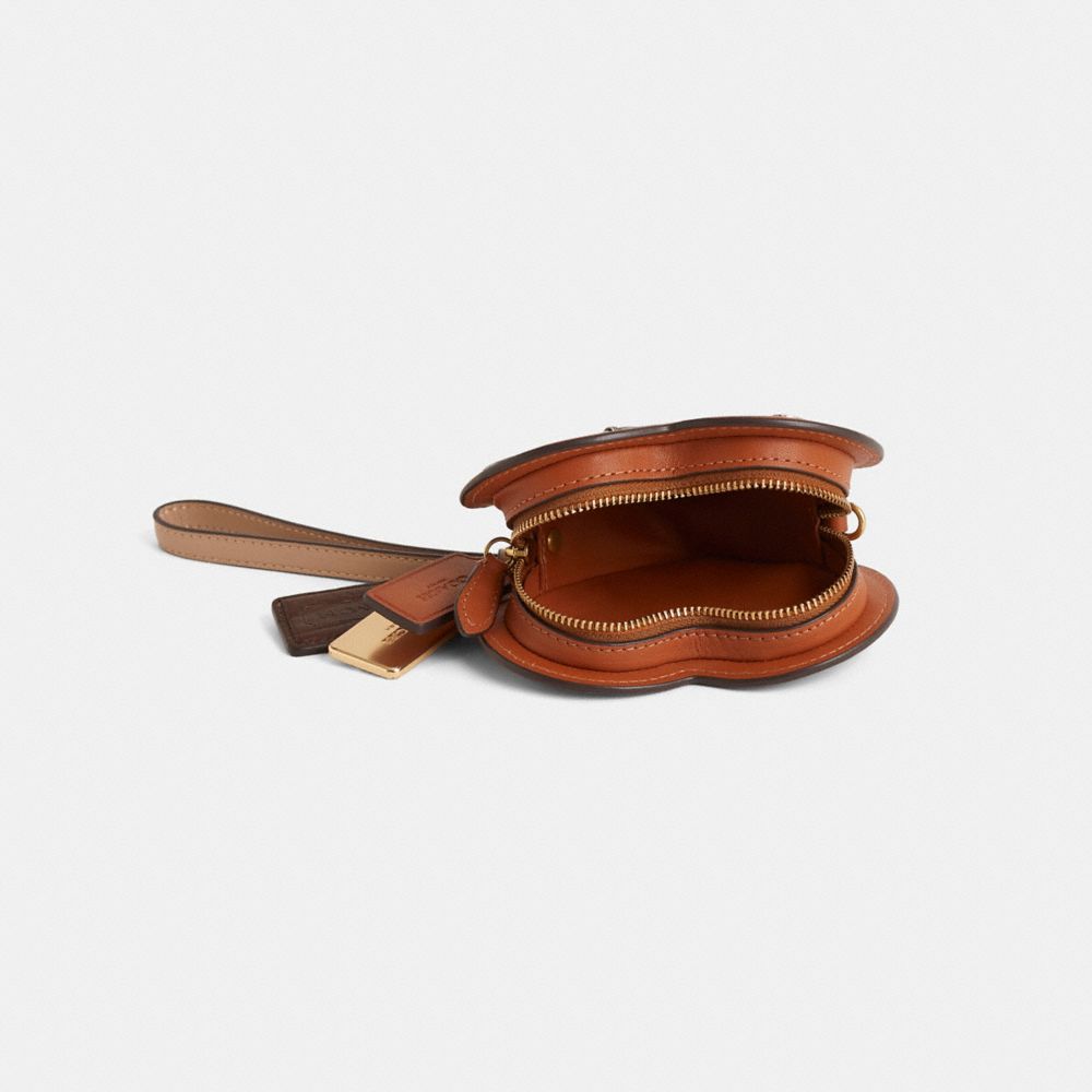 COACH®,Reloved Heart Coin Purse,Brown,Inside View,Top View