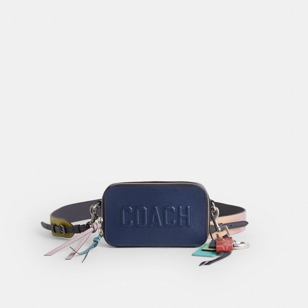 COACH®,Upcrafted Charter Slim Crossbody Bag With Coach Graphic,,Front View