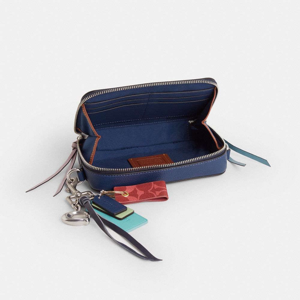 COACH®,Upcrafted Charter Slim Crossbody Bag With Coach Graphic,,Inside View,Top View