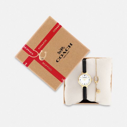 Женские часы Coach Iris Watch Gift Set, 22MM, цвет: Чёрный