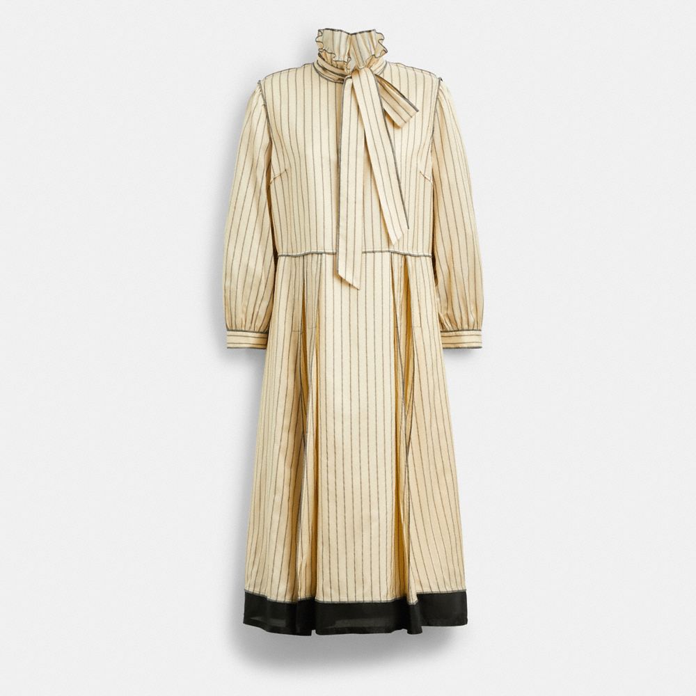 COACH®,Long Stripe Dress,,Front View